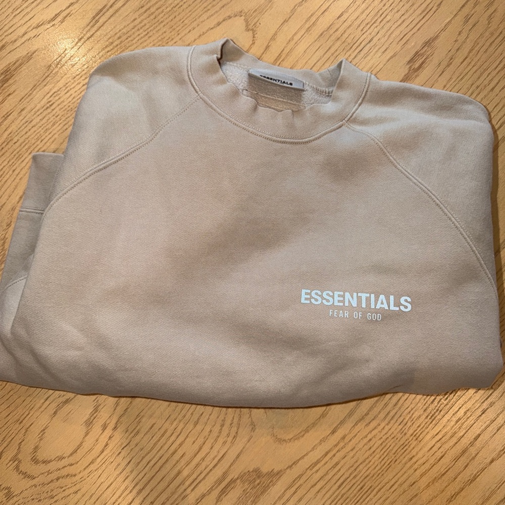 Fear of God Essentials Men’s Crewneck Sweatshirt in Taupe